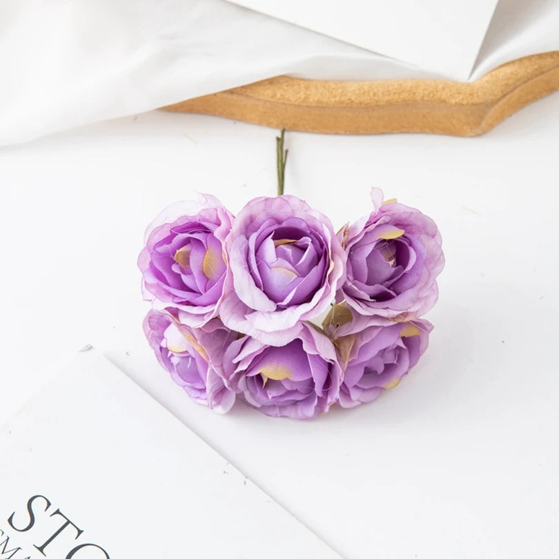 Silk Rose Artificial Flowers – Wedding, Wreath & Home Decor Artificial Silk Flowers Axl 5 6pcs