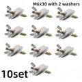 10-Pack Bird Cage Perch Screws & Nuts – M6x30 Metal Mount Kit Bird Cage Hardware Axl 10set M6x30-2washers