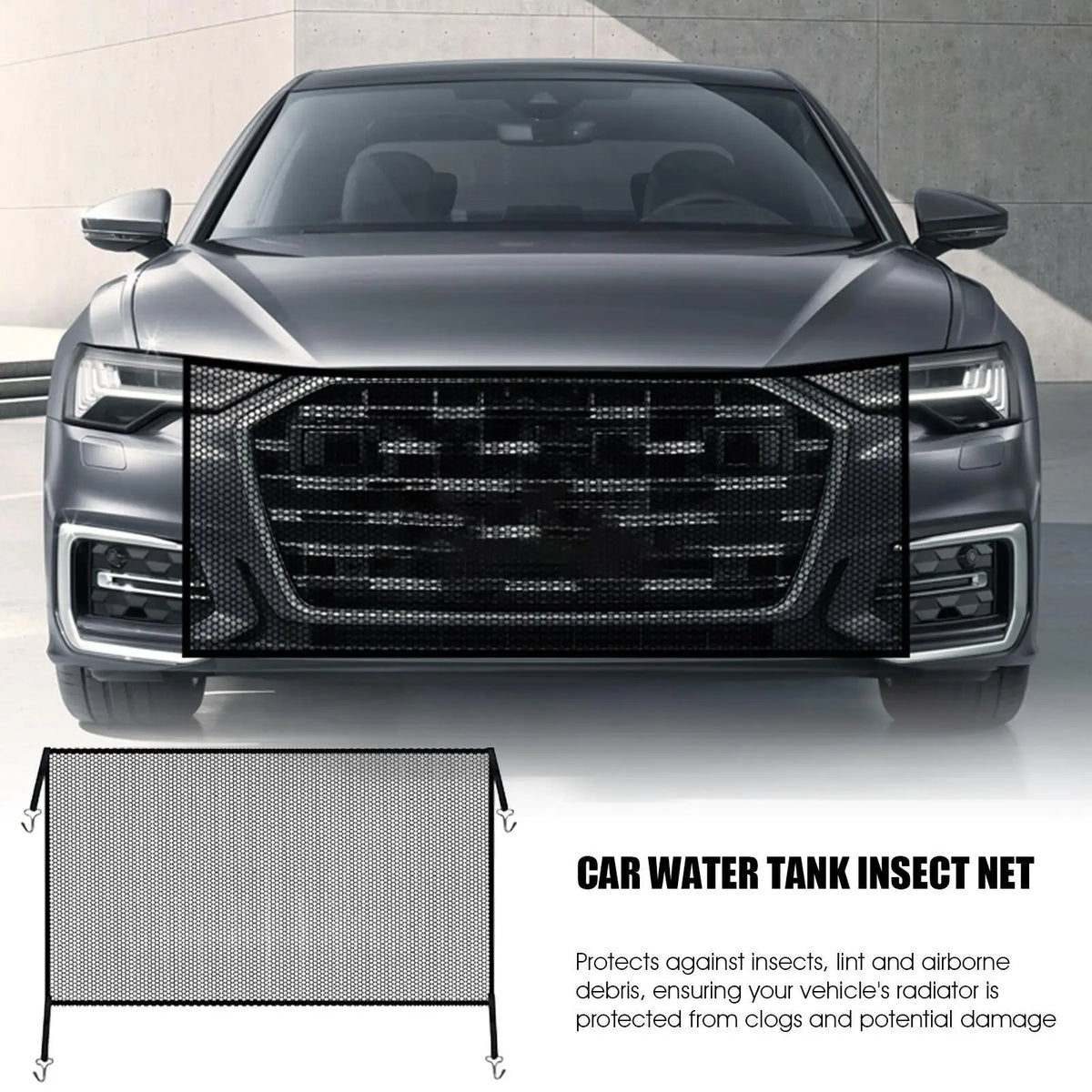 Universal Car Radiator Grill Mesh Net – Bug & Debris Guard Radiator Grill Mesh Axl