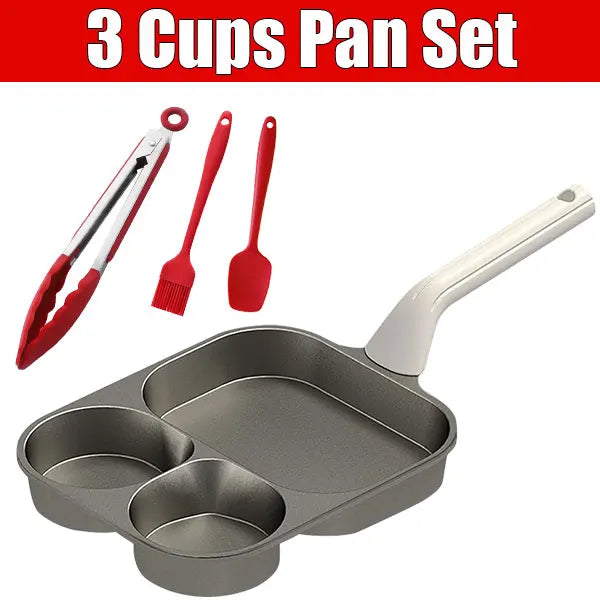 Non-Stick Titanium Egg & Omelette Pan | Breakfast Skillet Omelette Frying Pan Axl 3 Cups Pan Set