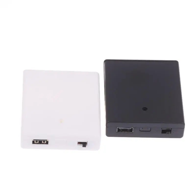 4AA Battery Holder Box with USB Output for LED Strip Lights Battery Holder Case Axl