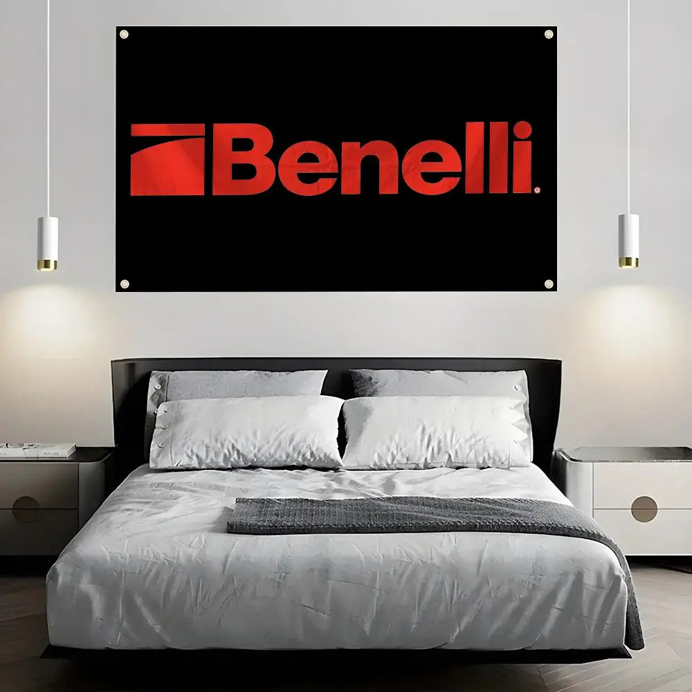 Benelli Flag – Indoor & Outdoor Wall Banner | 6 Sizes Decorative Wall Flag Axl