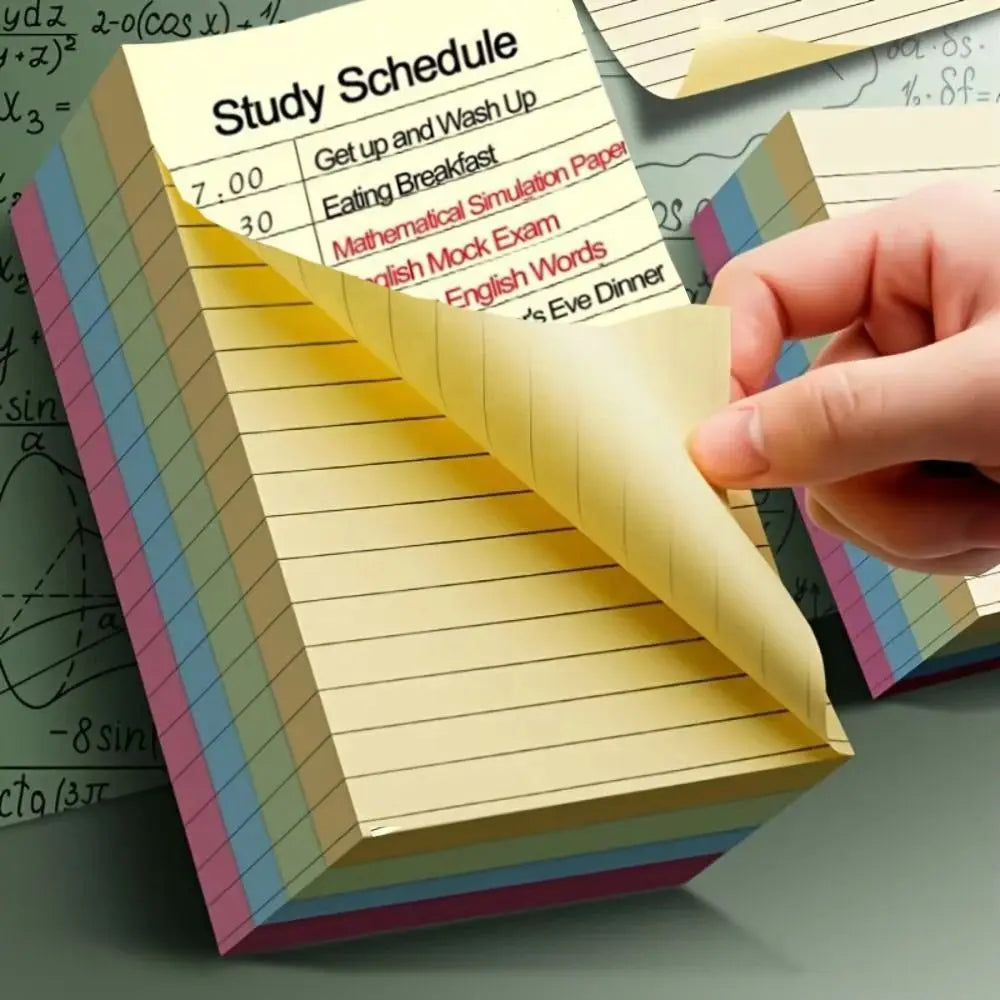 200 Sheets Self-Adhesive Lined Sticky Notes – 4-Color Memo Pad Sticky Notes Memo Pad Axl