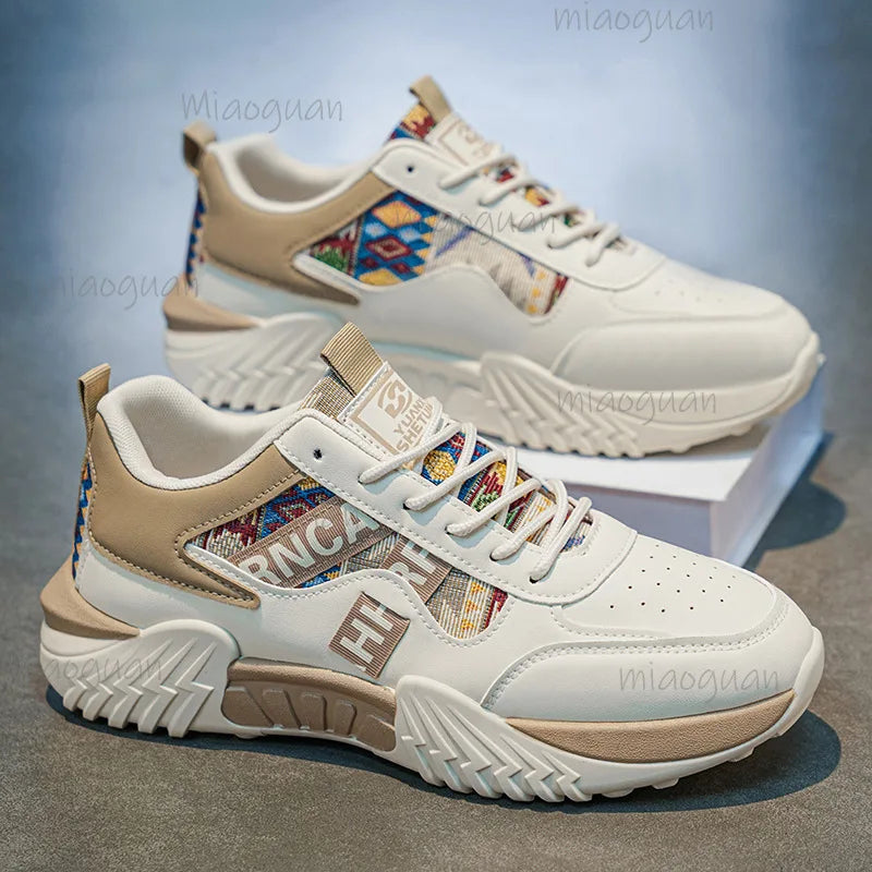 Men's Ethnic Chunky Sneakers – Streetwear Casual Shoes Chunky Sneakers Axl