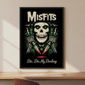 Misfits Band HD Art Poster – Self-Adhesive Wall Sticker Decor Wall Art Poster Axl White1 15X20cmNoframe