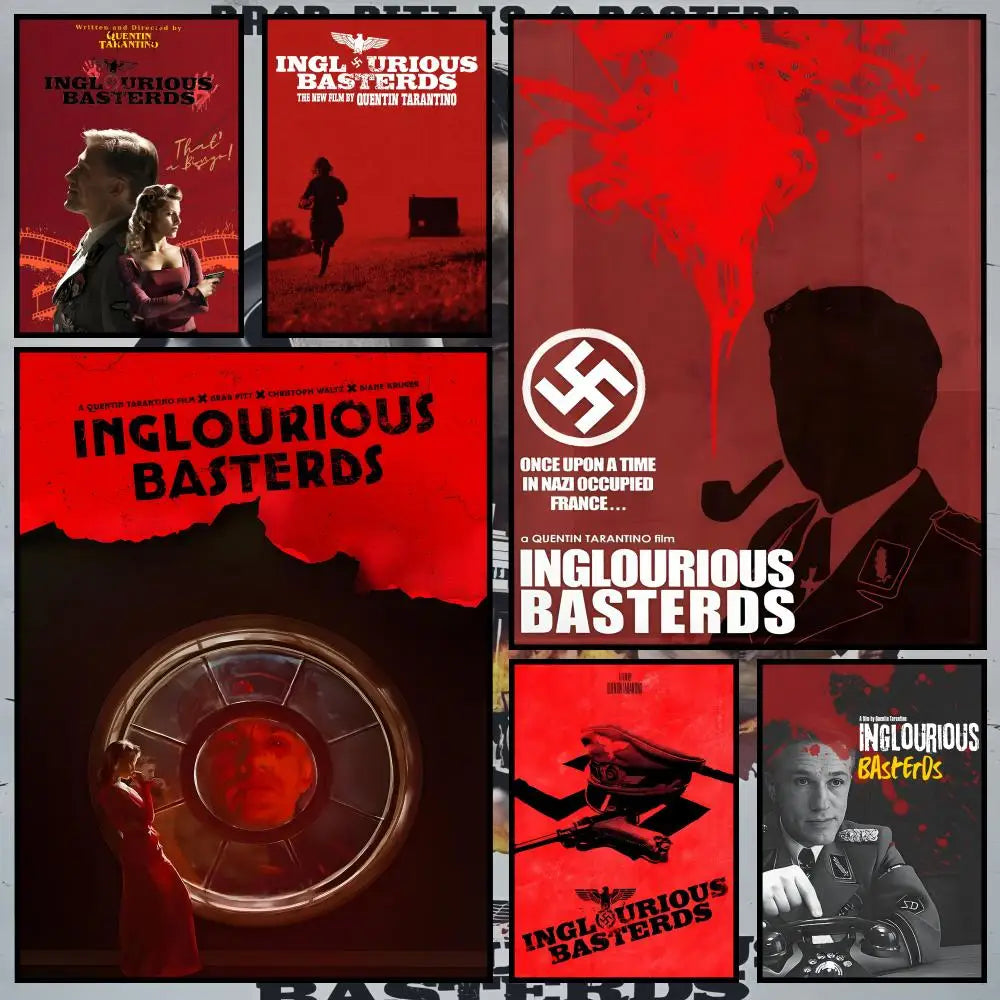 Inglourious Basterds Movie Poster – Peel & Stick PVC Wall Art Movie Wall Poster Axl