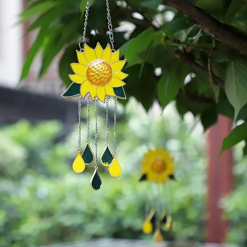 Sunflower Metal Wind Chimes – Garden & Window Hanging Ornament Garden Wind Chimes Axl