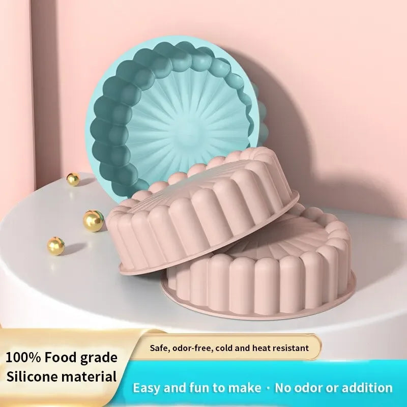Silicone Round Cake Pan – Non-Stick DIY Baking Mold Silicone Cake Mold Axl