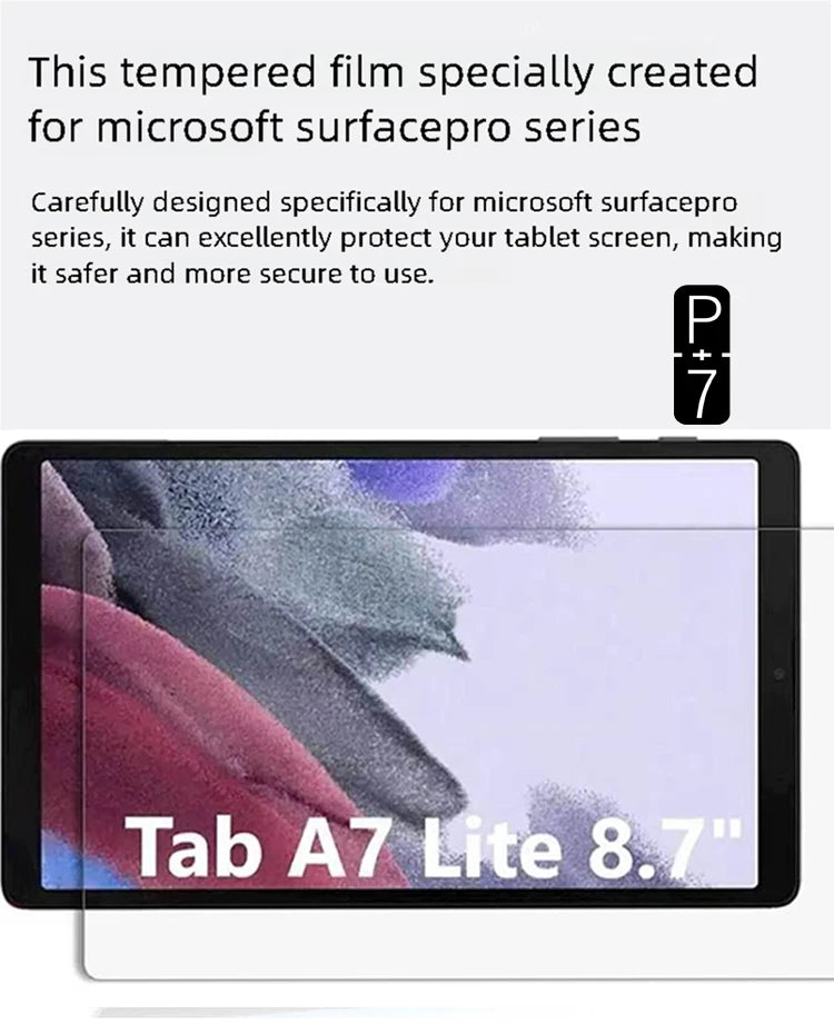 2-Pack Tempered Glass Screen Protector Samsung Galaxy Tab A7 Lite 8.7" Tablet Screen Protector Axl