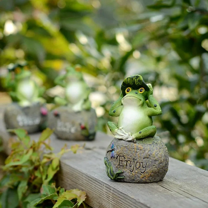 Frog Resin Garden Ornament – Stone Statue for Garden & Home Garden Ornament Axl