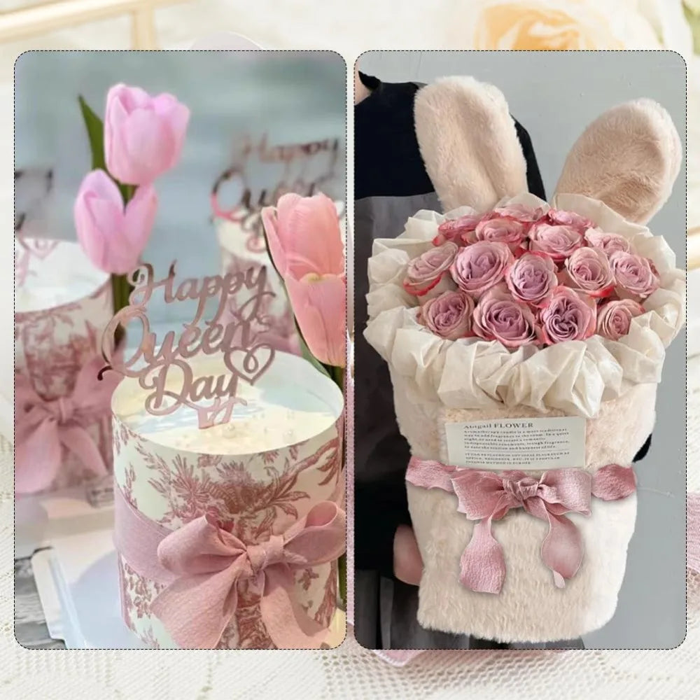 Ruffled Polyester Ribbon 1" Rosy Brown – 9.84 Yds Craft Trim Craft Ribbon Trim Axl