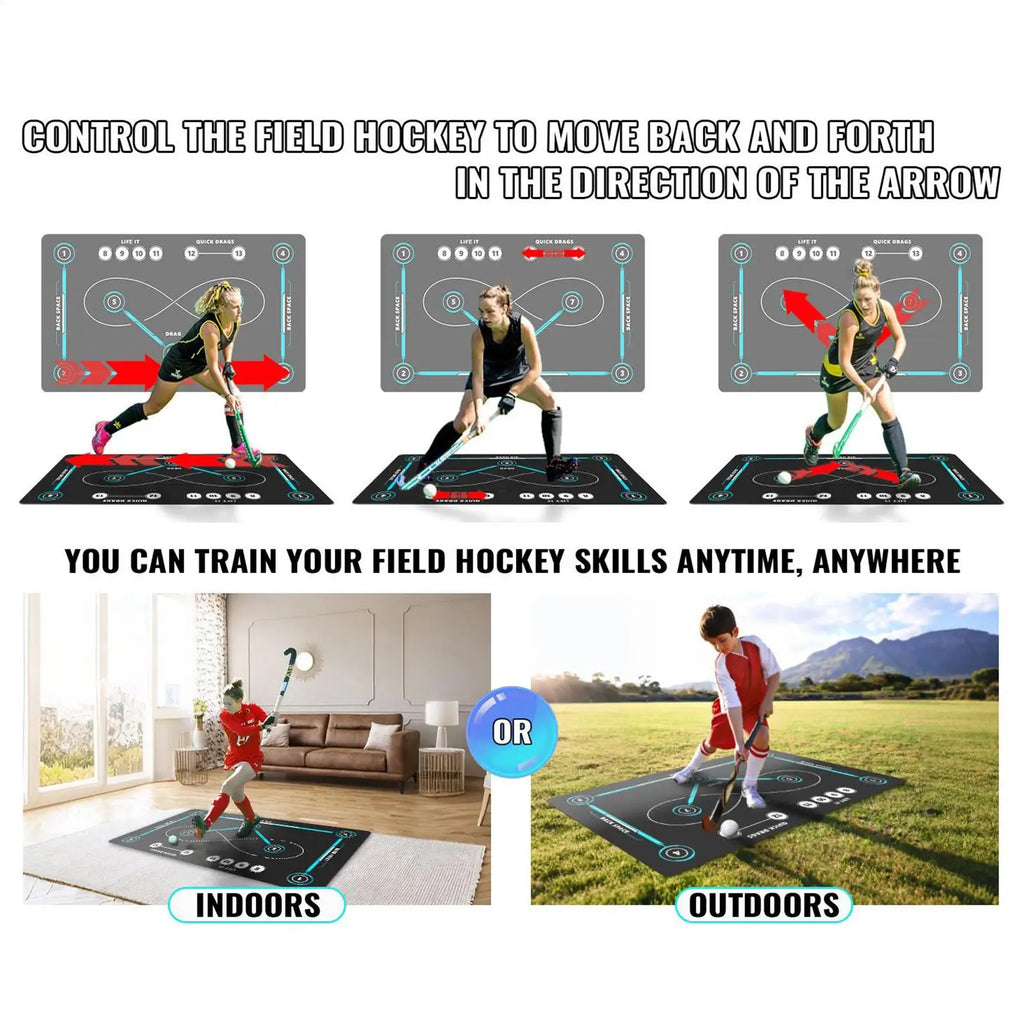 Non-Slip Hockey & Soccer Dribbling Training Mat | Indoor/Outdoor Sports Training Mat Axl