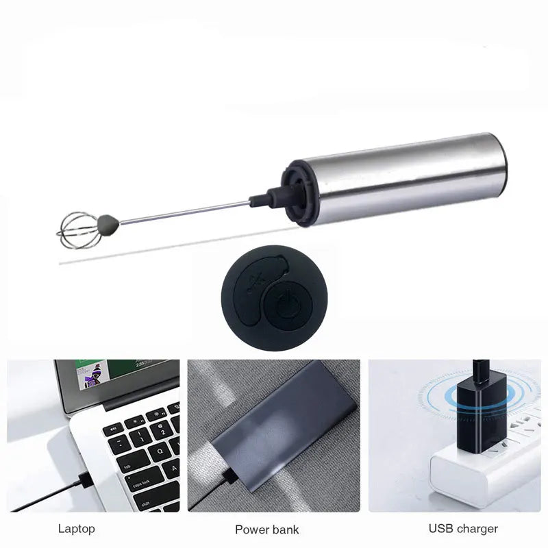 BALASHOV USB Rechargeable Handheld Milk Frother Wand Milk Frother Axl