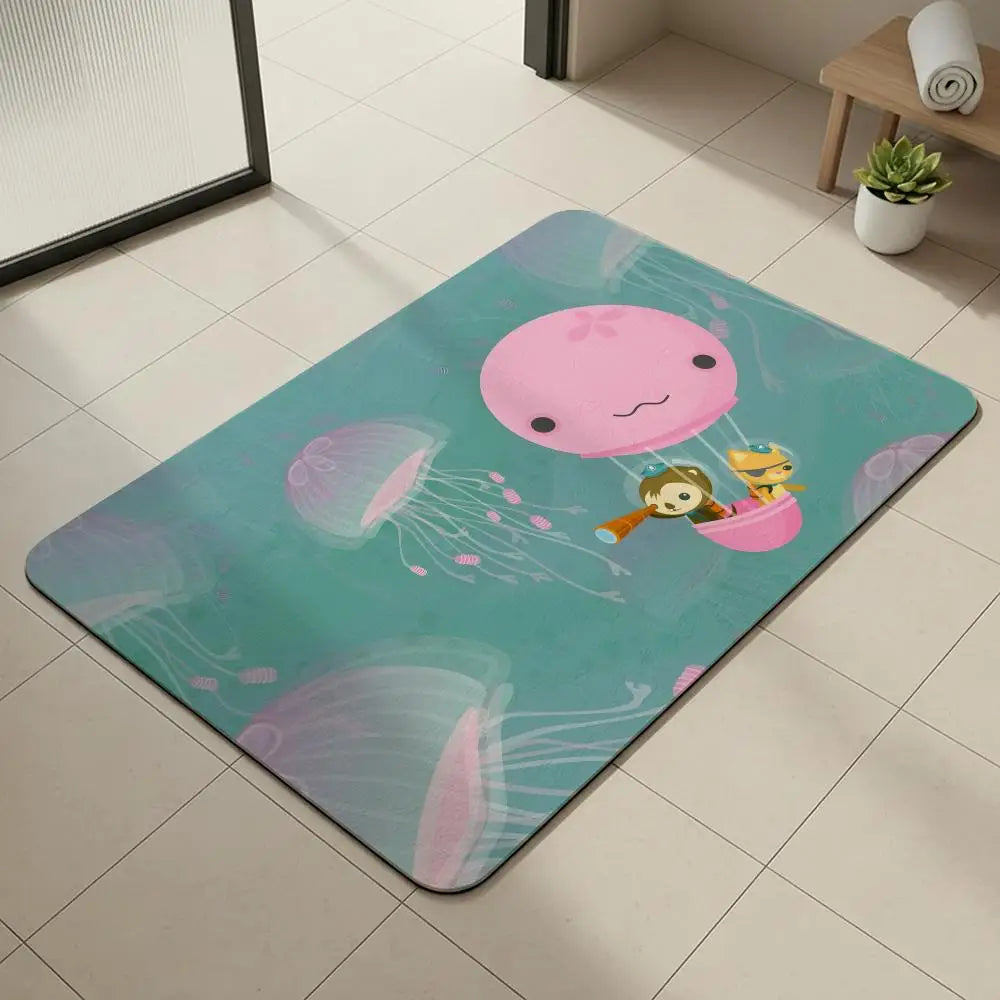 Octonauts Diatomite Bath Mat – Quick Dry & Non-Slip Diatomite Bath Mat Axl White4 50x80cm