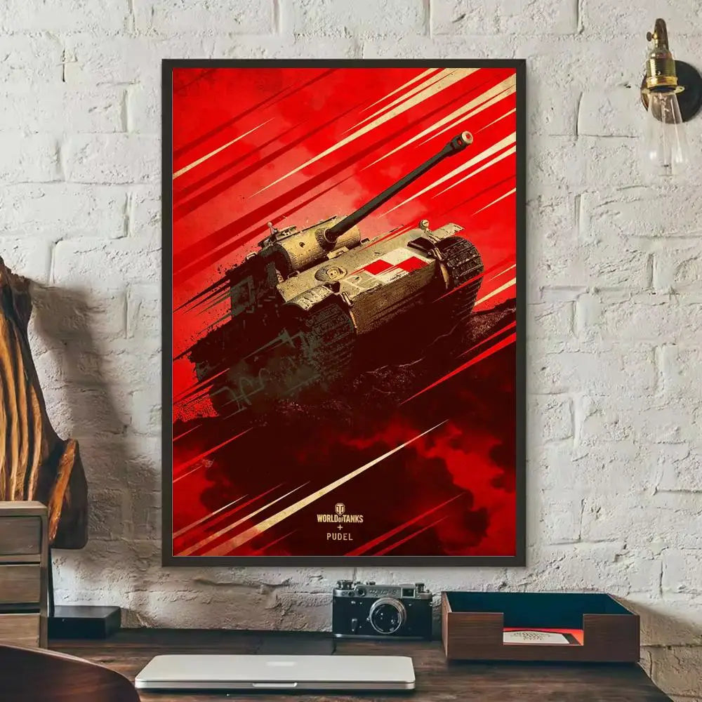World of Tanks Game Wall Poster Removable Sticker Mural Decal