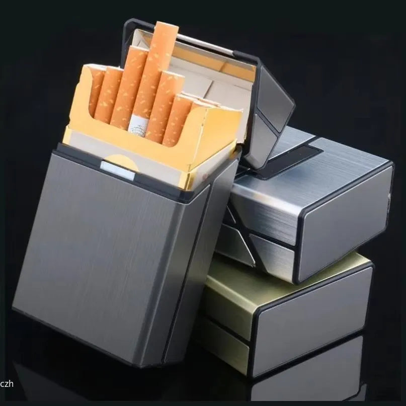 Portable Aluminum Cigarette Case – 20 King Size Holder Box Cigarette Case Axl