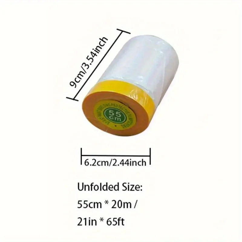 Pre-Applied Masking Tape & Drip-Proof Drop Cloth | Paint Guard Masking Tape Drop Cloth Axl 55cm 20m 21in 65ft 1roll