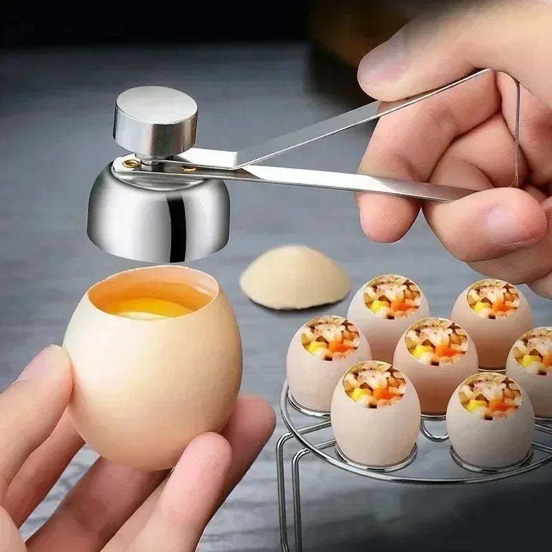 Stainless Steel Egg Topper Cutter – Clean Shell Opener Tool Egg Topper Cutter Axl
