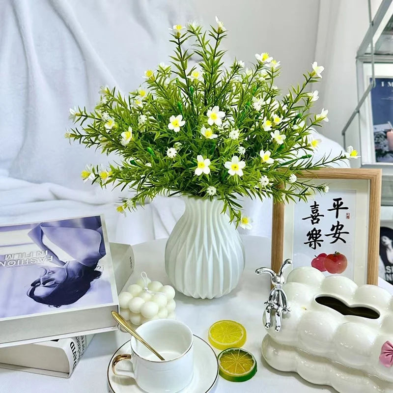 Nordic Imitation Ceramic Flower Vase – Home & Wedding Decor Decorative Flower Vase Axl
