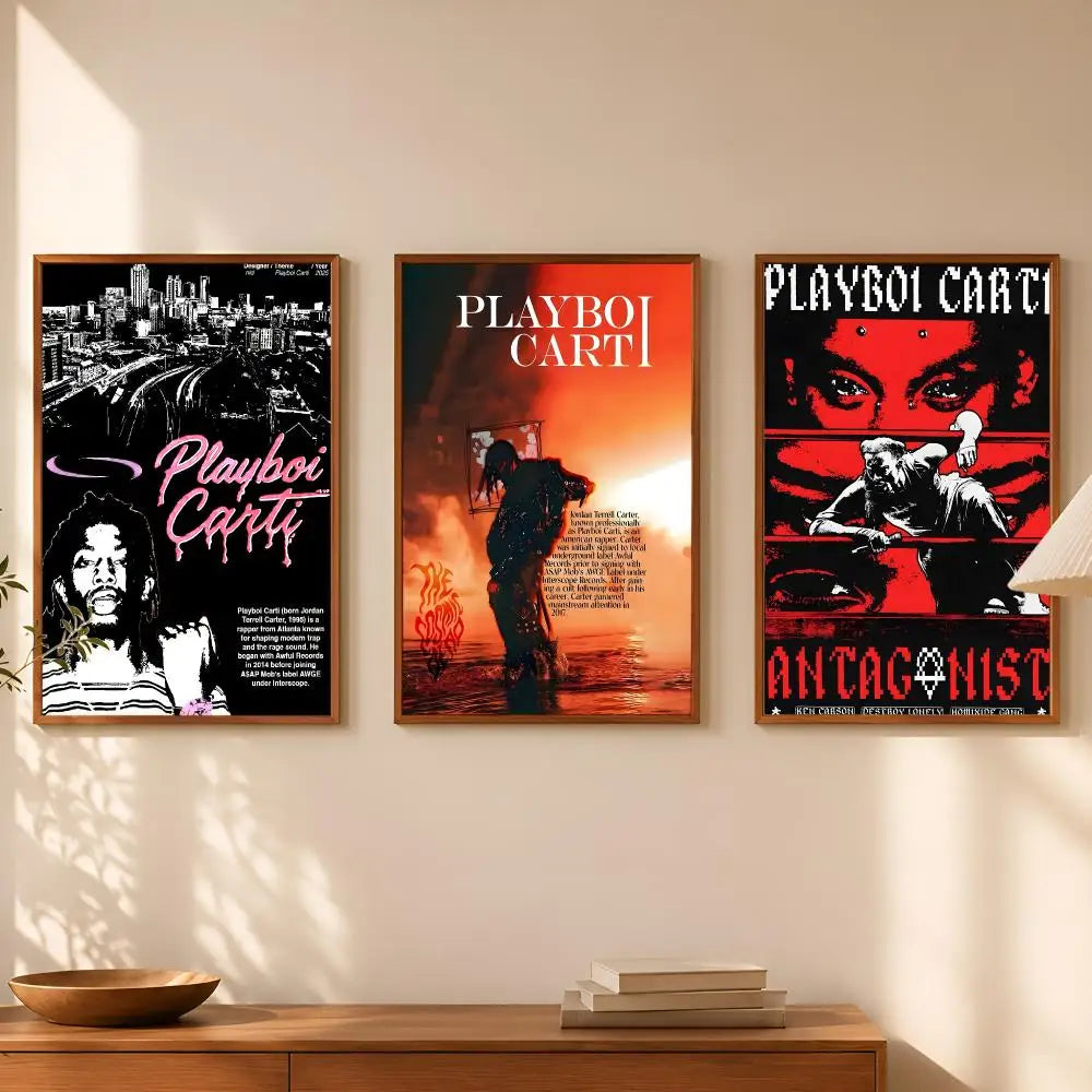 Playboi Carti HD Wall Poster – Self-Stick Waterproof Wall Art Wall Art Poster Axl