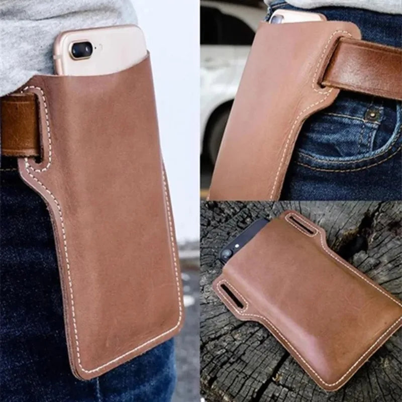 PU Leather Phone Belt Bag – Sports Waist Pack for Outdoors Sports Waist Bag Axl