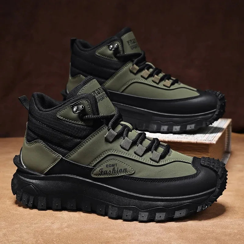 Men's Waterproof Retro Ankle Boots – Slip-Resistant Outdoor Work Men's Ankle Boots Axl