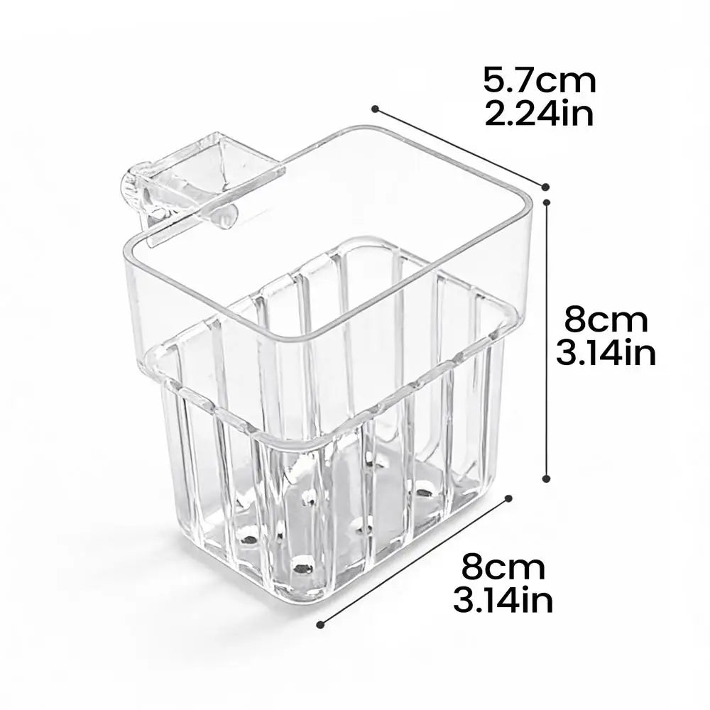 Aquarium Wall-Mount Plant Holder – Transparent Hydroponic Basket Aquarium Plant Holder Axl White