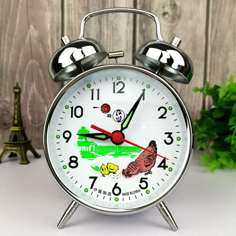 Vintage Gold Mechanical Alarm Clock – Chick Pecking Décor Mechanical Alarm Clock Axl