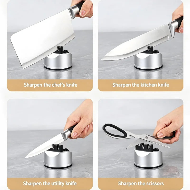 PLYS Knife Sharpener with Suction Cup – Tungsten & Ceramic Knife Sharpener Axl