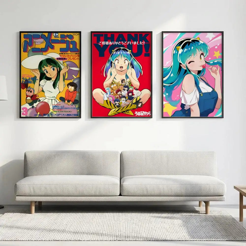 Urusei Yatsura Anime Poster – HD Waterproof Wall Art Decor Anime Wall Poster Axl