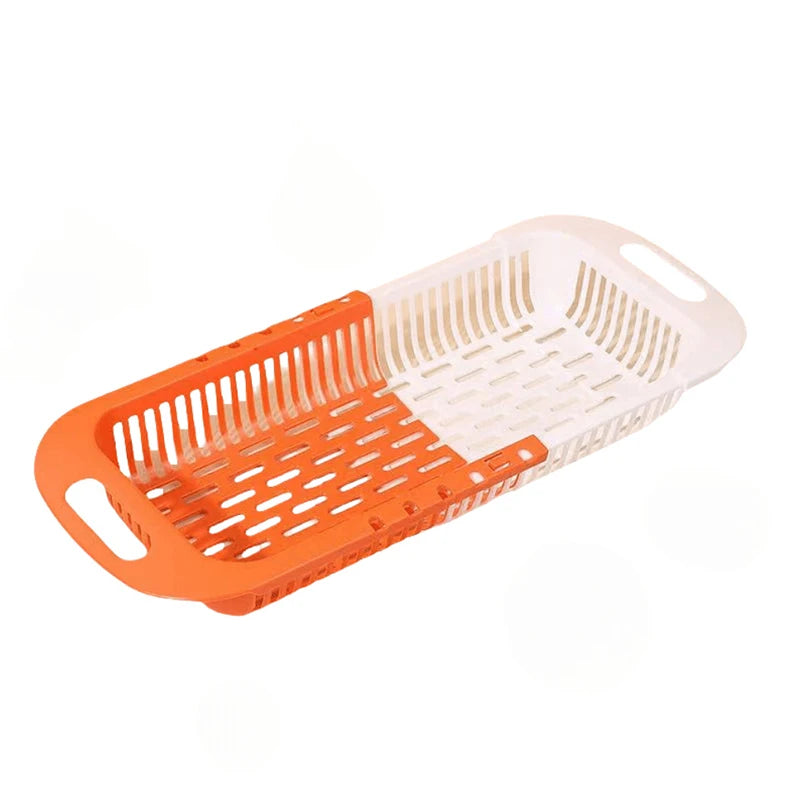 Expandable Sink Drain Basket – Retractable Colander Strainer Sink Drain Basket Axl Orange