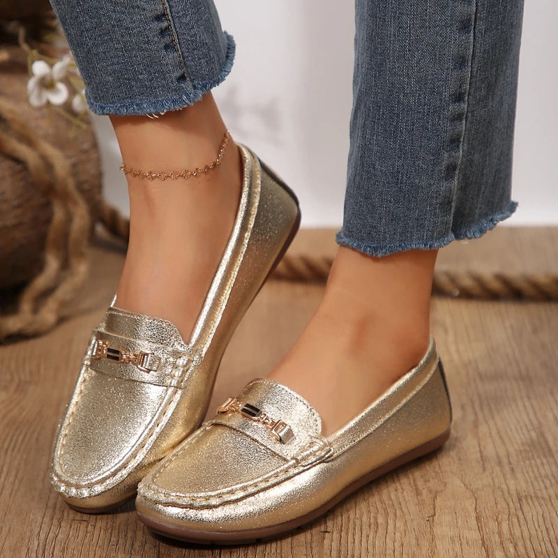 UXST Women's Slip-On Loafer Flats | Classic Casual Flat Shoes Women's Loafer Flats Axl