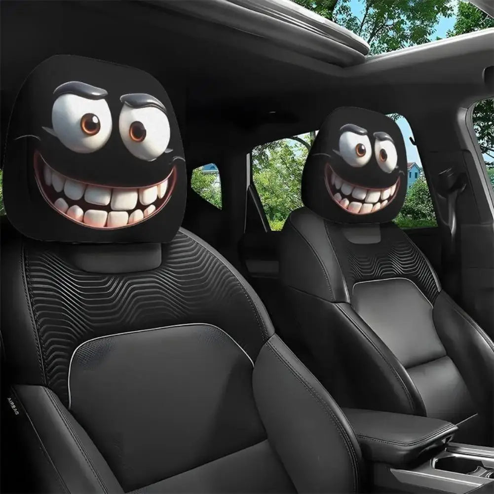 Halloween Car Headrest Covers – Skull & Smiley 2-Pack Car Headrest Cover Axl