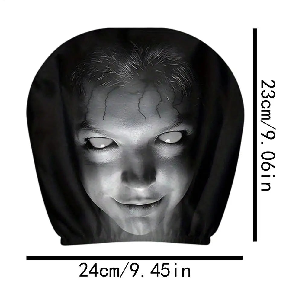 2-Pack Horror Face Car Headrest Covers | Universal Fit SUV Sedan Car Headrest Covers Axl 2pcs