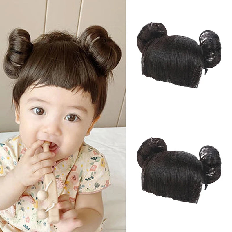 Kids Braided Wig Headband – Fake Bangs Hair Accessory for Girls Kids Wig Headband Axl