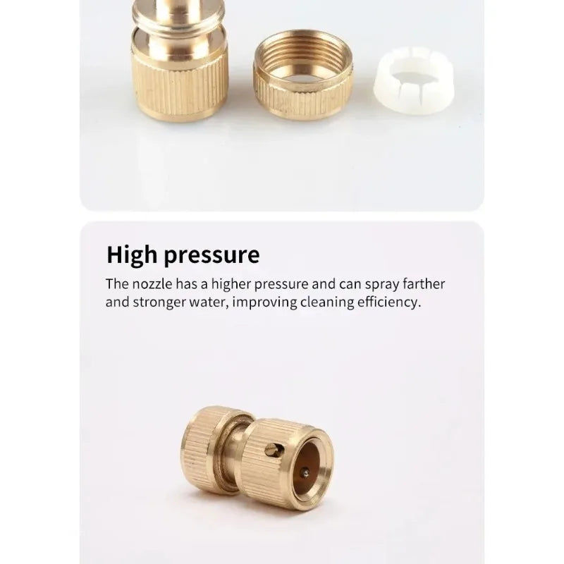 4-Way High Pressure Quick Connect Water Coupling Adapter Water Hose Connector Axl