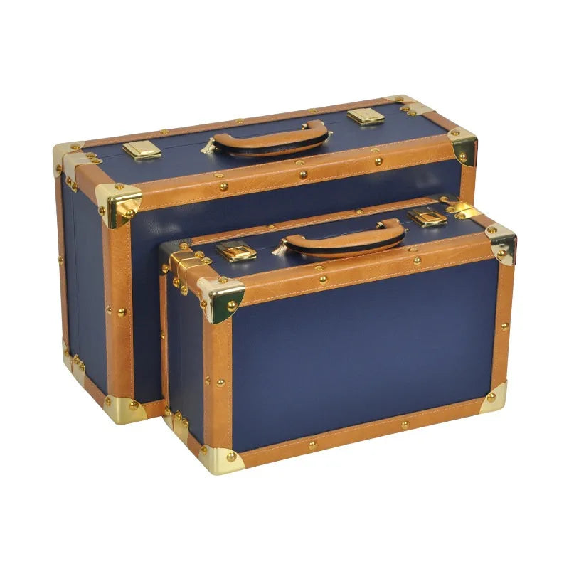 Large Vintage Leather Storage Box – Luxury Bedroom Organizer Leather Storage Box Axl