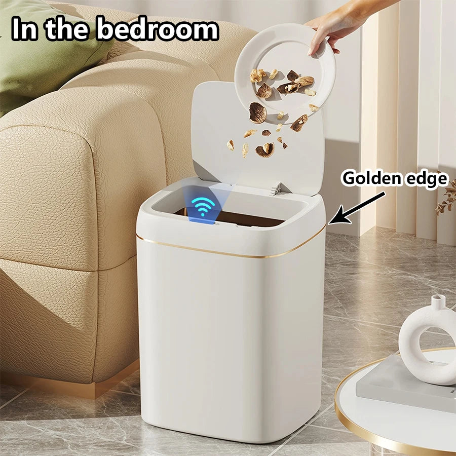 ONEKA Touchless Trash Can – Motion Sensor Auto Lid Bin Touchless Trash Can Axl