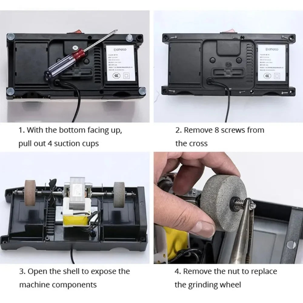 Electric Knife Sharpener – Auto Grinder for Knives & Scissors Electric Knife Sharpener Axl
