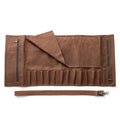 XINZUO Canvas Chef Knife Roll Bag – 12 Pockets + 2 Zipper Bags Knife Roll Bag Axl Brown