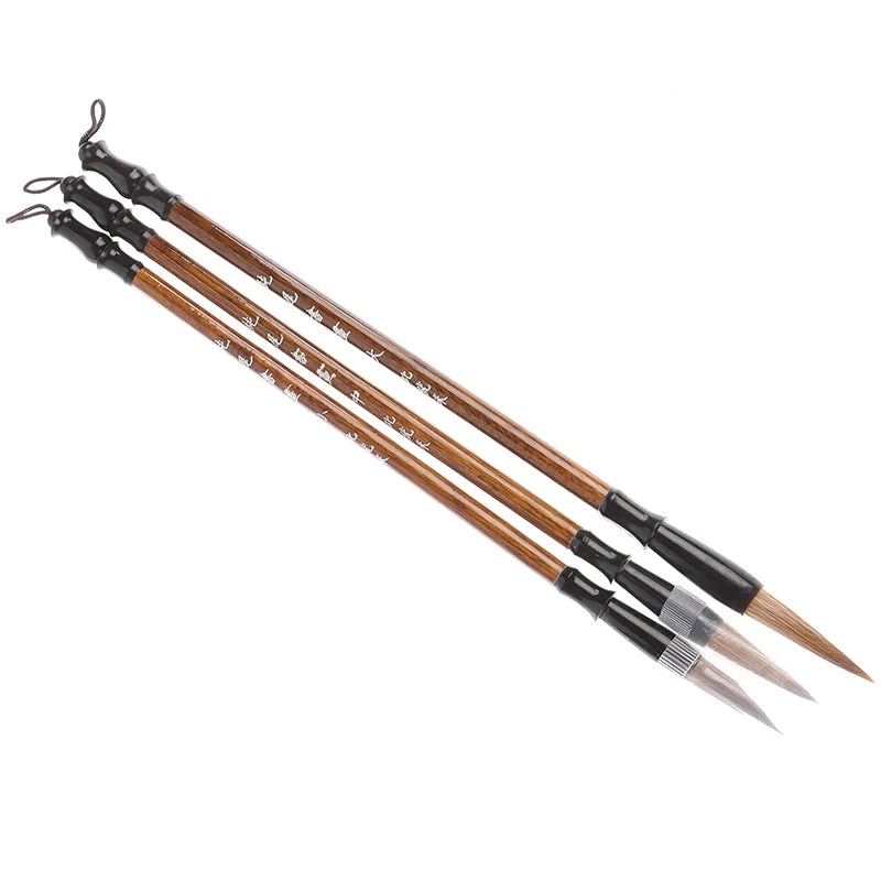 Chinese Calligraphy Brush Set – 3-Piece Langhao Weasel Hair Calligraphy Brush Set Axl