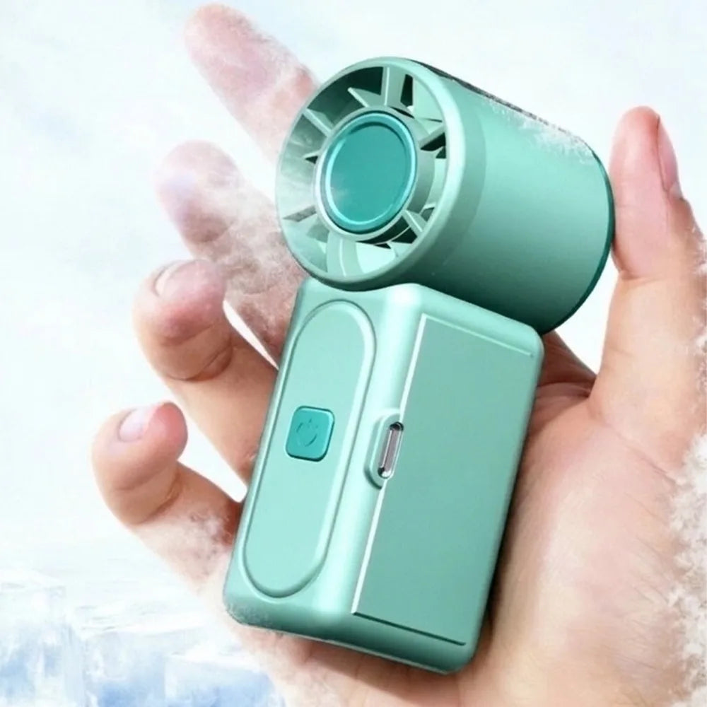 USB Rechargeable Mini Handheld Fan – Portable Pocket Fan Handheld Portable Fan Axl Green