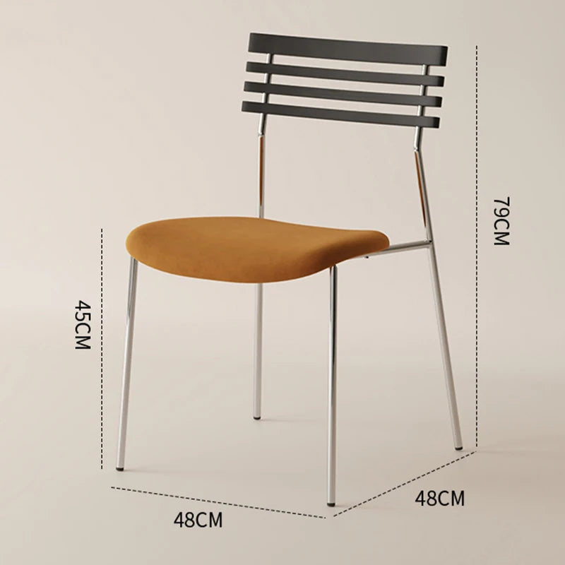 Retro Nordic Dining Chair – Cushioned Minimalist Kitchen Chair Dining Chair Axl Black Yellow