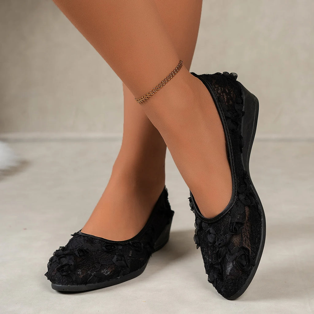 Women's Mesh Breathable Wedge Loafers – Casual Slip-On Shoes Wedge Loafers Axl