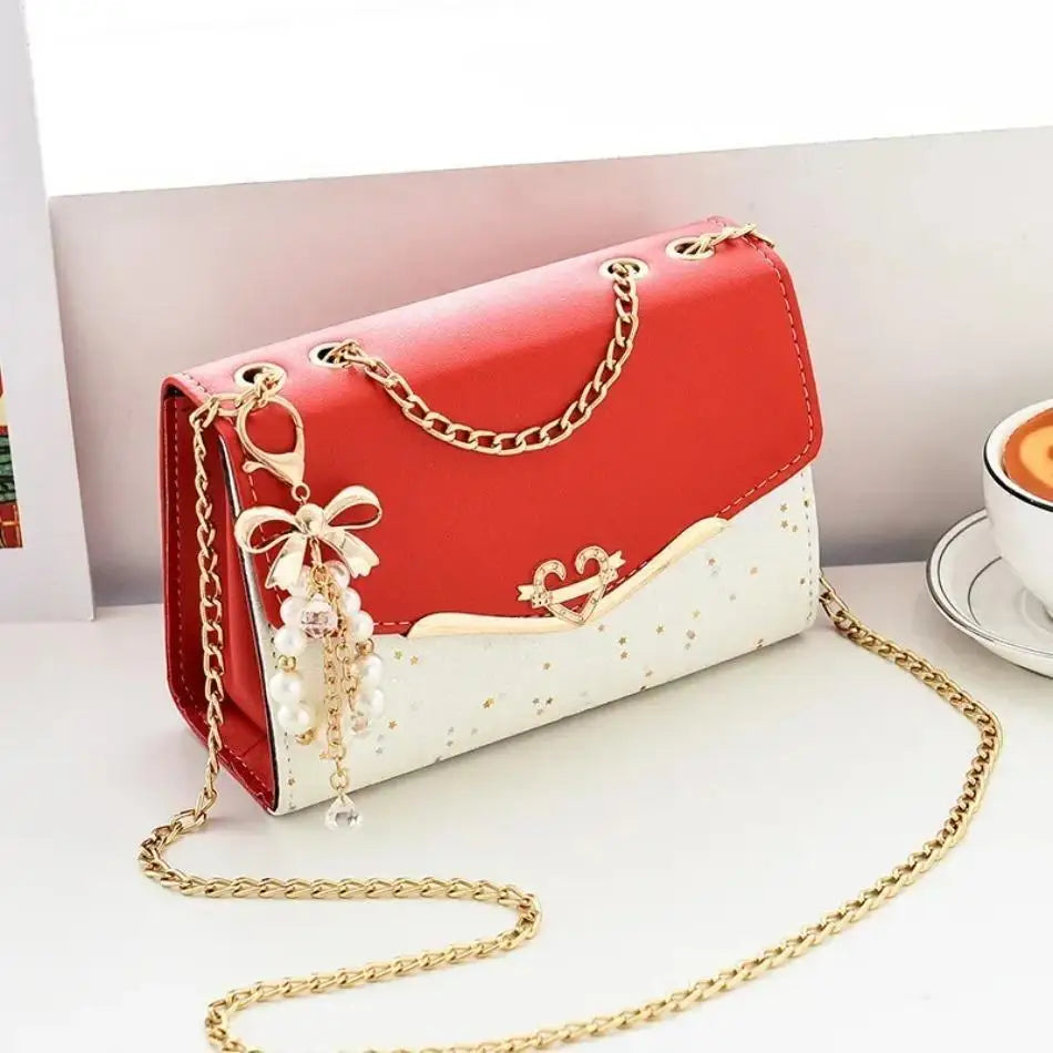 Women's Sequin PU Leather Shoulder Bag with Tassel | Crossbody Shoulder Crossbody Bag Axl