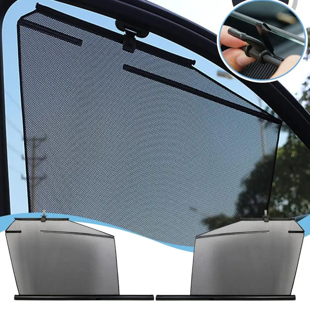 Retractable Car Side Window Sunshade | UV & Heat Shield Car Window Sunshade Axl