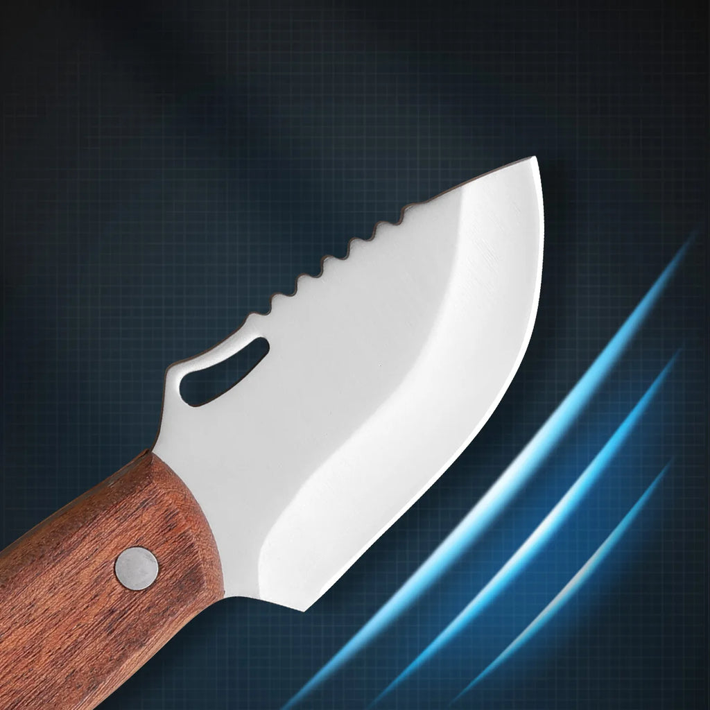 Stainless Steel Boning & Slicing Kitchen Knife – Wood Handle Kitchen Knife Axl