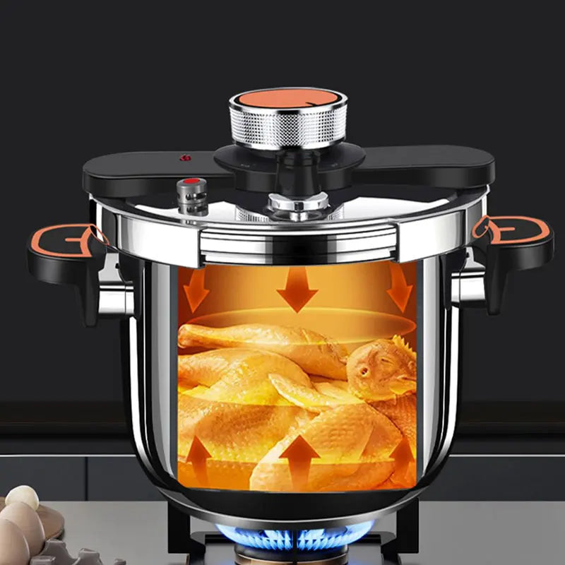 PGY Stainless Steel Pressure Cooker 4L 6L 8L – Gas & Induction Stovetop Pressure Cooker Axl
