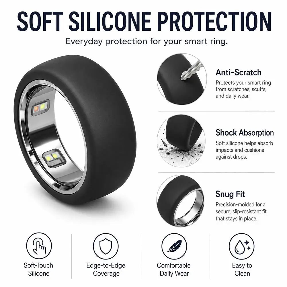 Silicone Case for Oura Ring 5 – 8-Pack Protective Cover Smart Ring Case Axl