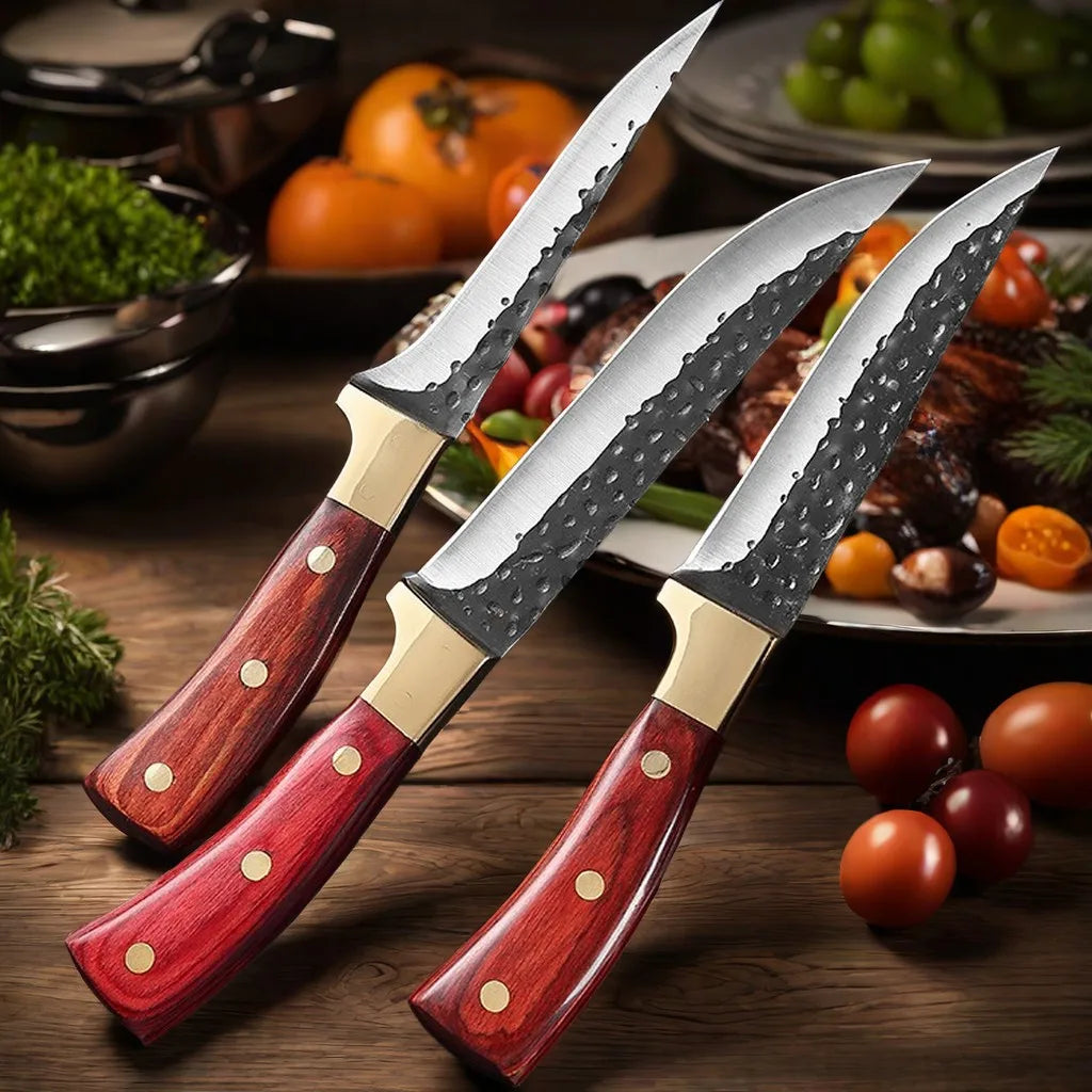 Handmade Forged Stainless Steel Kitchen Chef Knife | Wood Handle Kitchen Chef Knife Axl